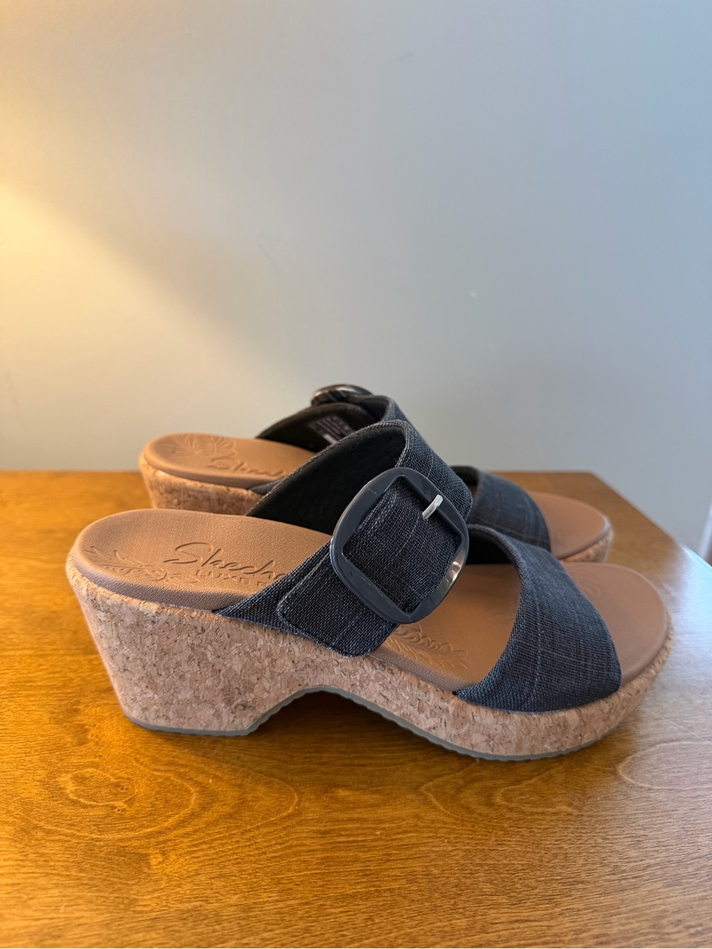 Sketchers Brystol Vegan Adjustable Heeled Sandals Size 8